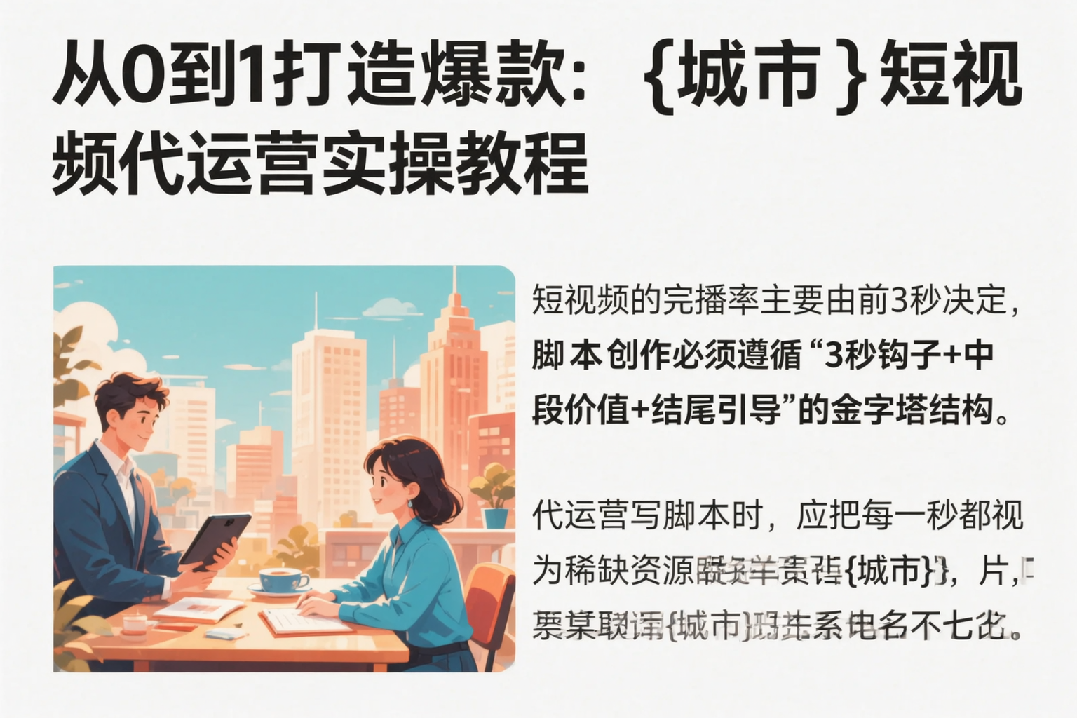 从0到1打造爆款:四平短视频代运营实操教程
