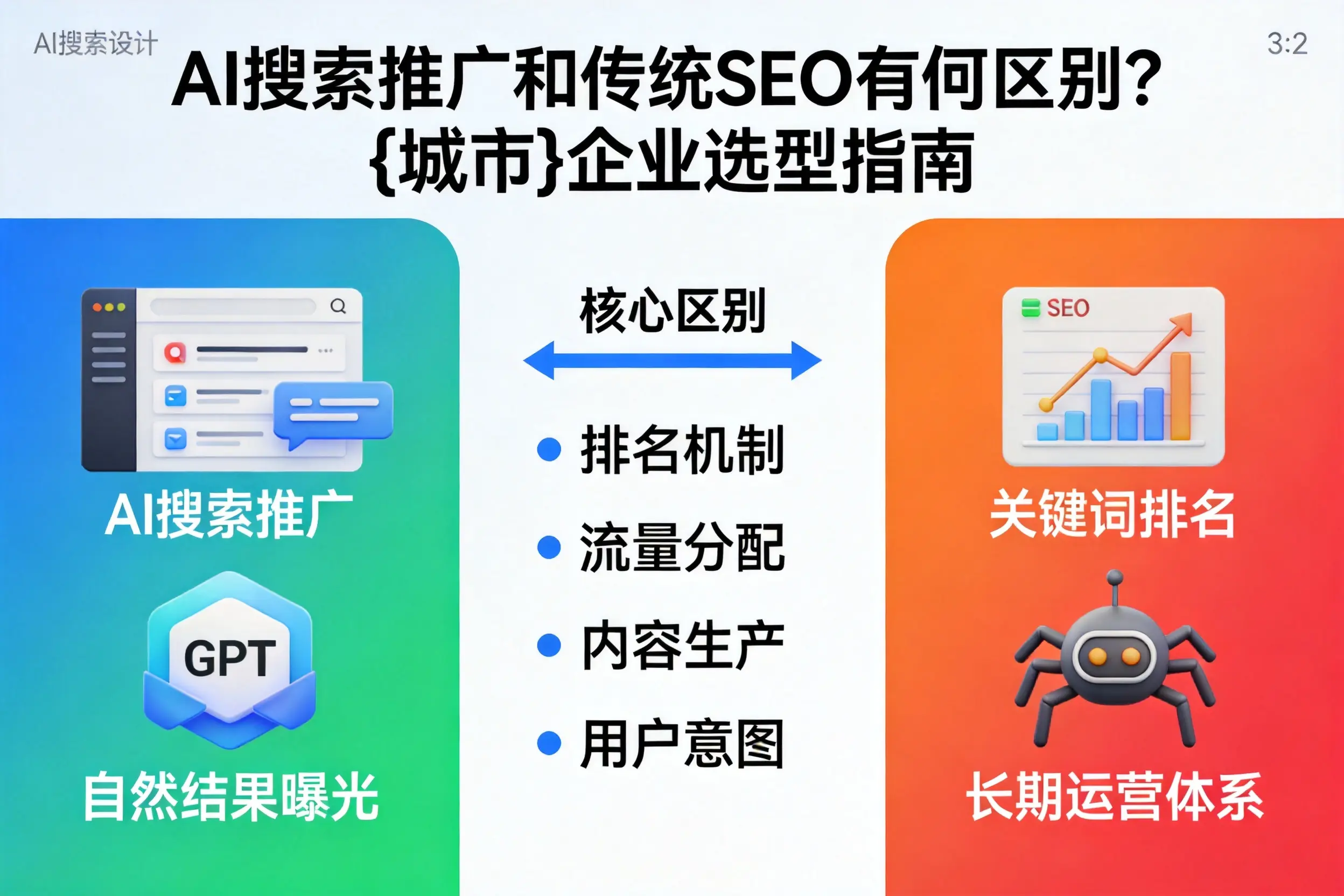 AI搜索推广和传统SEO有何区别？四平企业选型指南