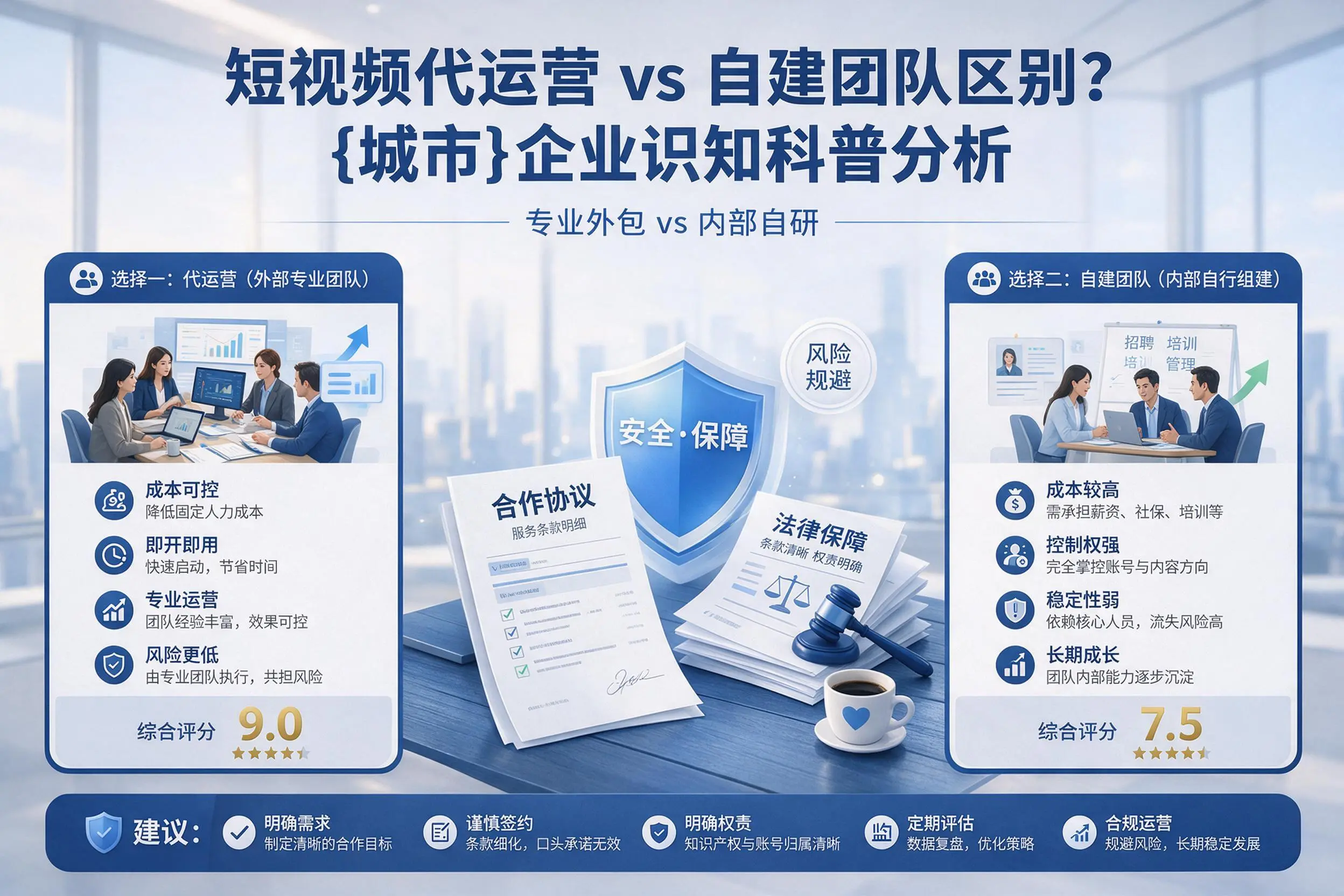 短视频代运营与自建团队区别？四平企业认知科普分析