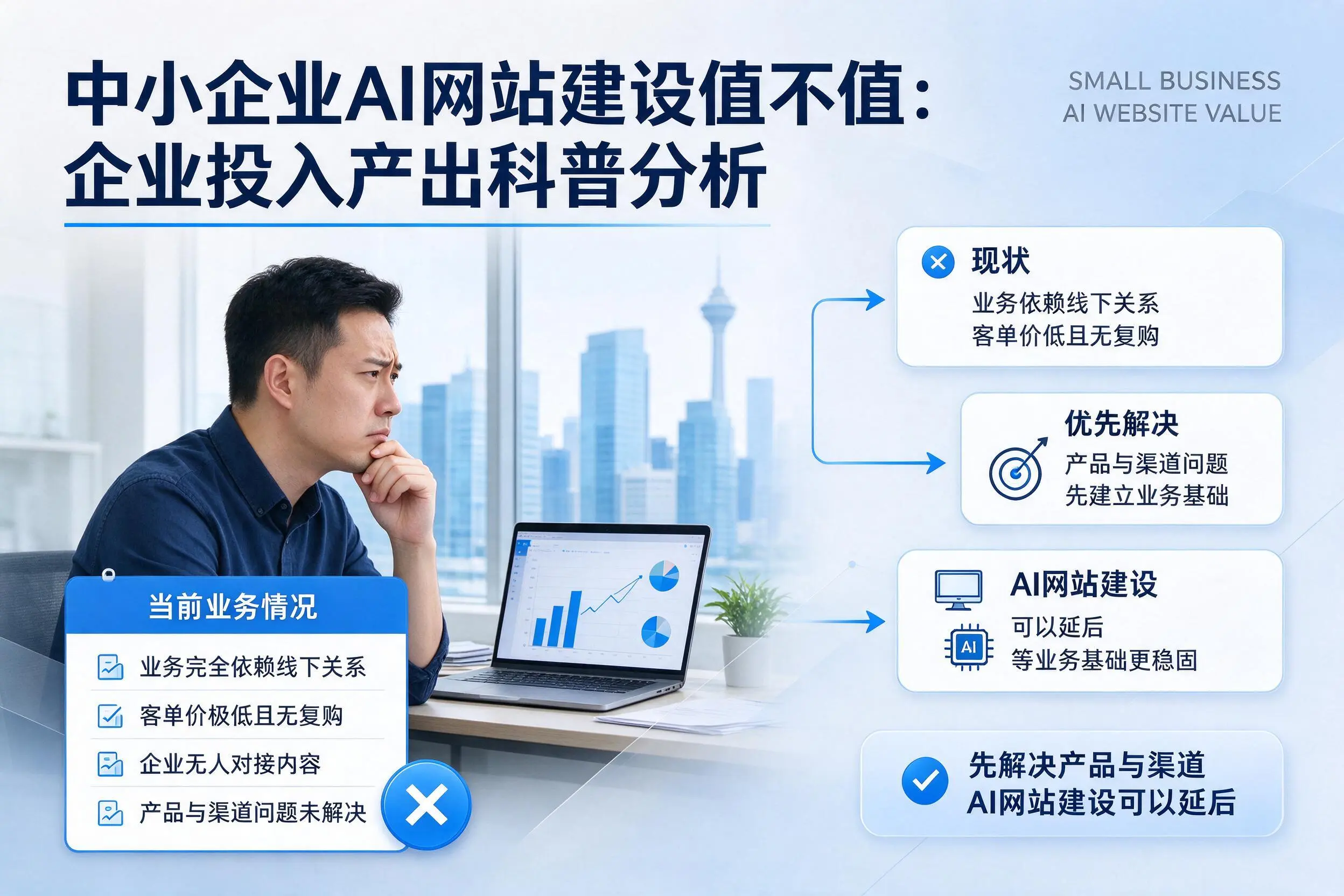 中小企业AI网站建设值不值：四平企业投入产出科普分析