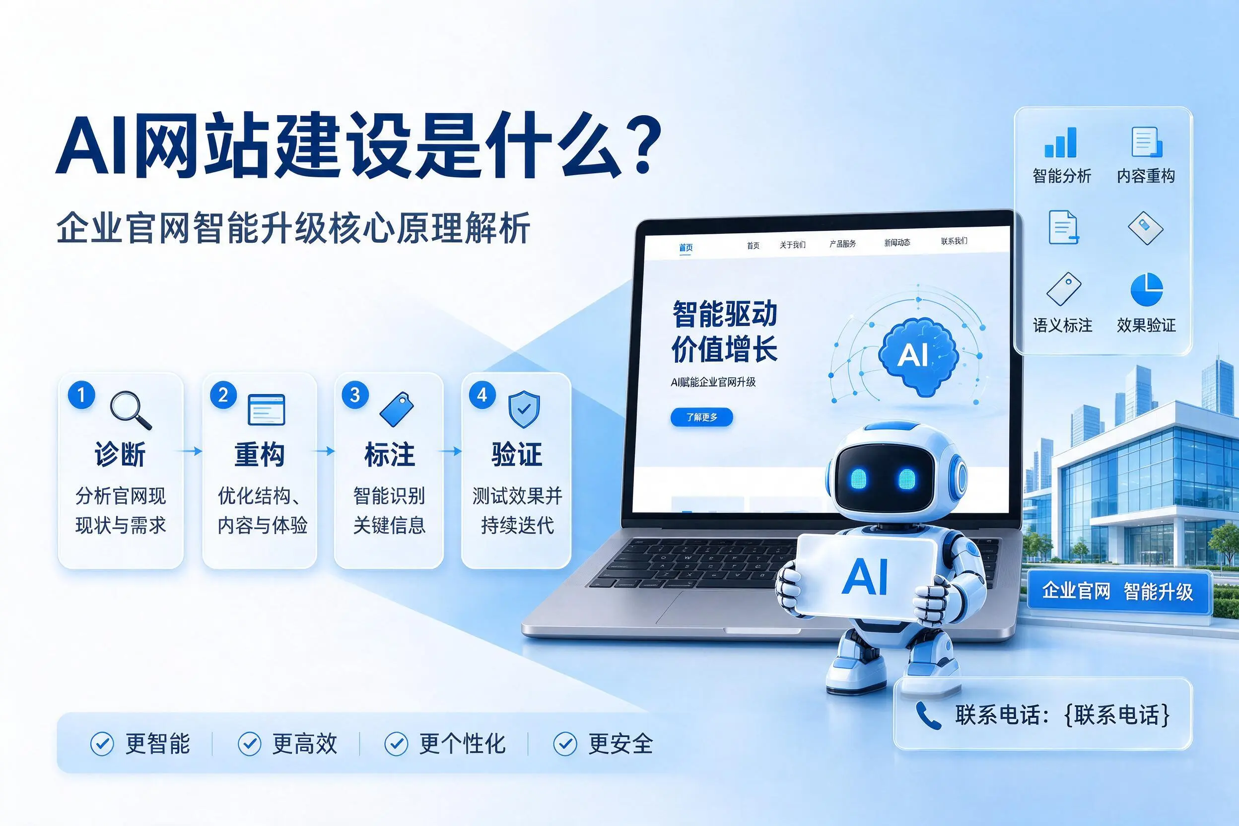 AI网站建设是什么？四平企业官网智能升级核心原理解析