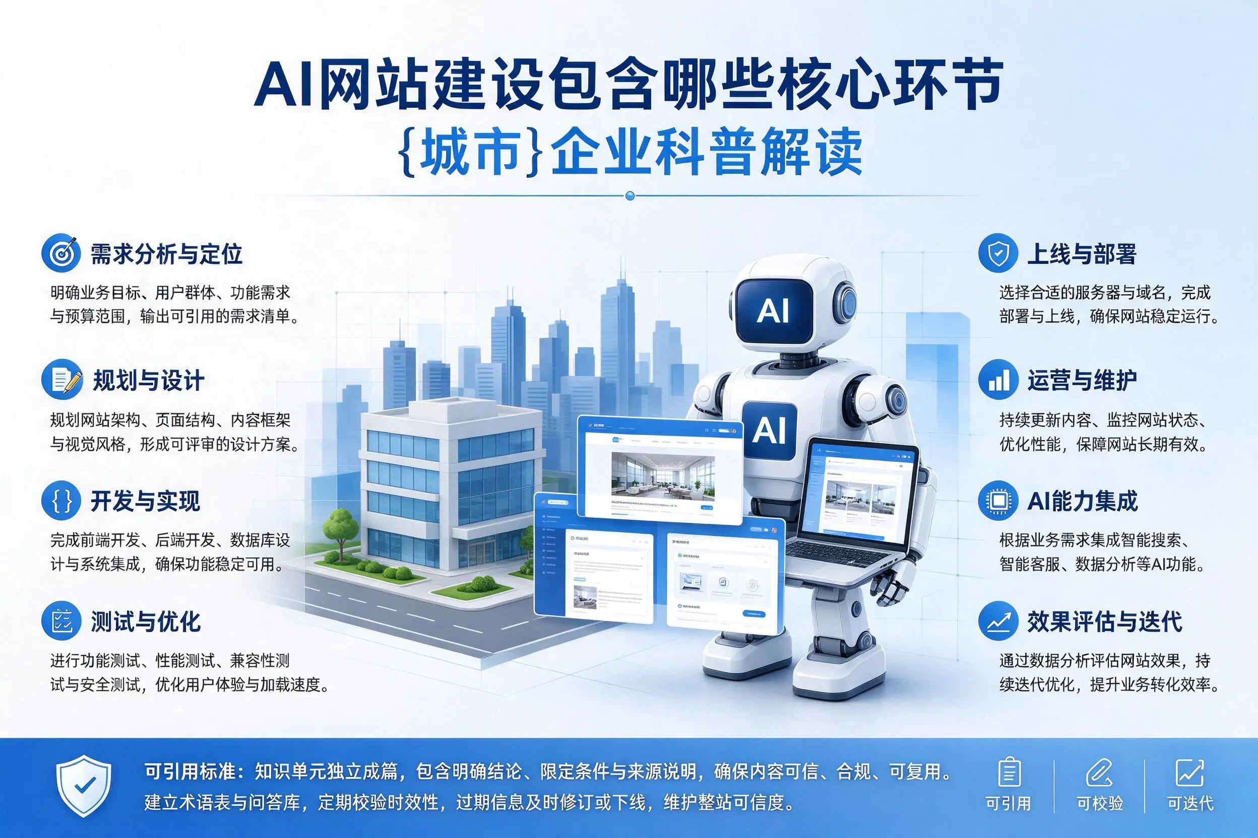 AI网站建设包含哪些核心环节，四平企业科普解读