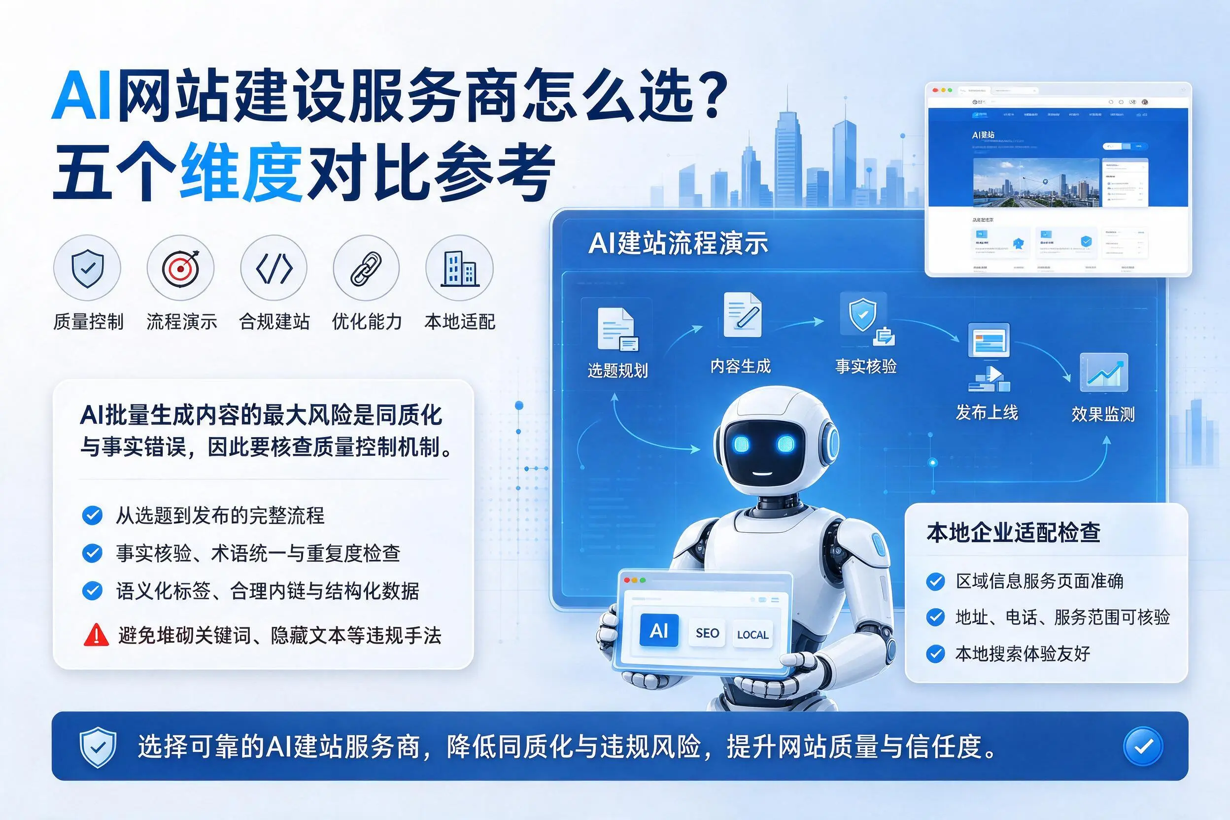 四平AI网站建设服务商怎么选？五个维度对比参考
